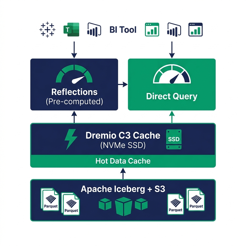 Real-time BI architecture on Apache Iceberg with Dremio