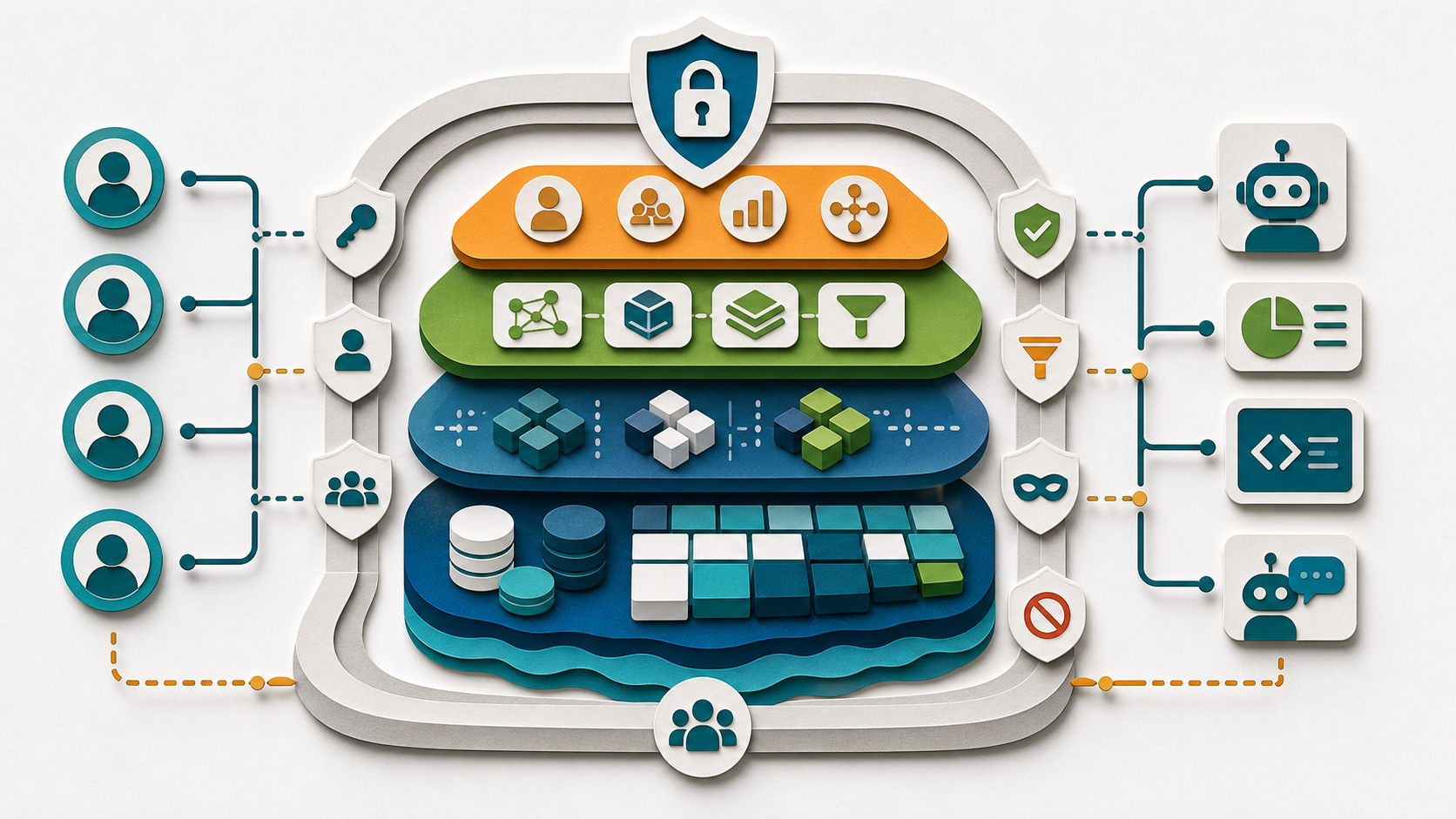 Open lakehouse operating model for agent security guardrails