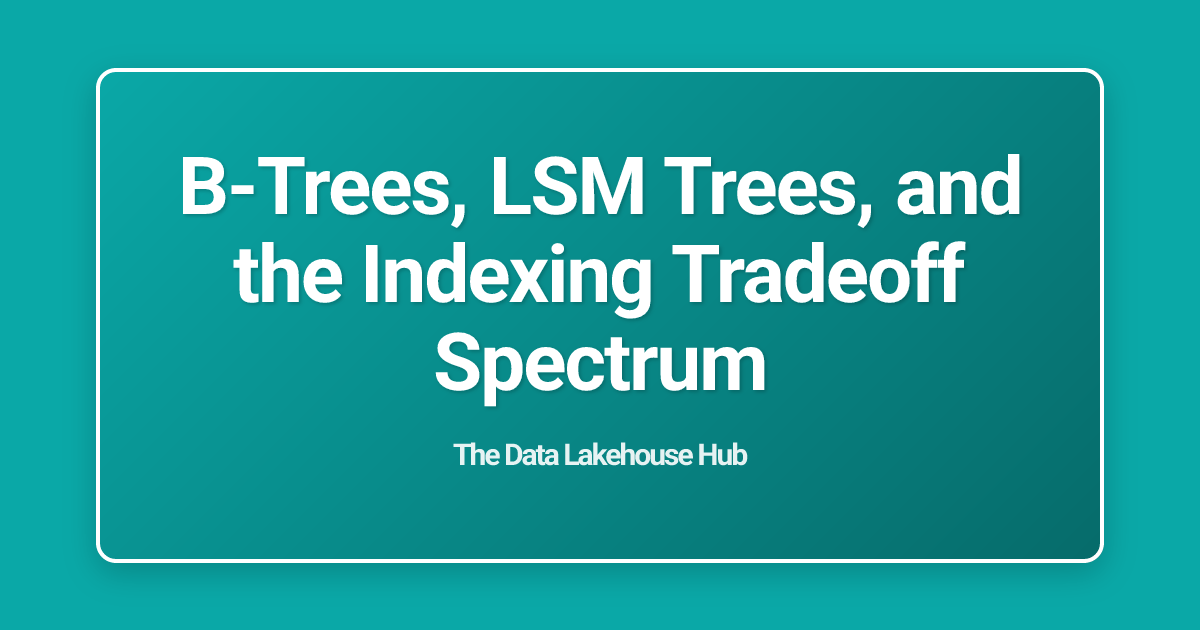 B-Trees, LSM Trees, and the Indexing Tradeoff Spectrum
