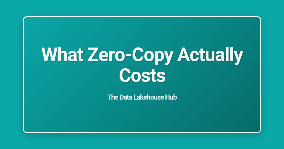 What Zero-Copy Actually Costs
